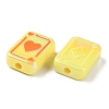 UV Plating Rainbow Iridescent Acrylic Enamel Beads SACR-G034-11B-3