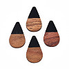 Opaque Resin & Walnut Wood Pendants RESI-N025-030-B-2