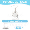 DIY Blank Dome Stainless Steel Dangle Earrings Making Kits DIY-AN0001-09P-2