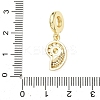 Brass Micro Pave Clear Cubic Zirconia Sea Animal European Dangle Charms KK-B159-04G-03-3
