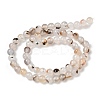 Natural Dendritic Agate Beads Strands G-A248-A07-01-3