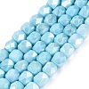 Anti-Tarnish Electroplate Glass Beads Strands GLAA-N057-6mm-09-1