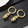 Brass Cubic Zirconia Hoop Earrings EJEW-Q015-01G-A-4
