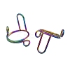 4Pcs 4 Colors Plating(IP) 304 Stainless Steel Arch Adjustable Ring for Unisex RJEW-H230-03M-3
