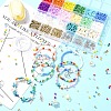 DIY Ocean Beach Theme Glass Seed Beaded Stretch Jewelry Set Kits DIY-FS0006-90-8