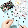 100Pcs Baking Paint Imitation Jade Glass Pendants PALLOY-CJ00195-4