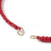 3Pcs 3 Colors Braided Nylon Cord Slider Bracelet Making AJEW-JB01236-3