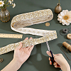 Ethnic Embroidered Polyester Sequins Trim Ribbon OCOR-WH0070-136D-3