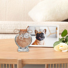 3Pcs Heart Shaped Pet Hair Memorial Bottle with Paw Print Charms AJEW-NB00002-6