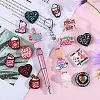 15Pcs 15 Styles Food Grade Silicone Focal Beads SIL-SZ0001-81-4