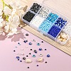 DIY Evil Eye Resin & Glass & Natural Cowrie Shell Beads Bracelets Making Kits DIY-YW0010-25-4