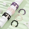 5Pcs 5 Style Natural Mixed Gemstone Chips Stretch Bracelets Set BJEW-JB09551-7