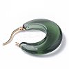 Transparent Acrylic Hoop Earrings X-TACR-T009-017-3