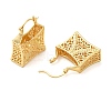 Hollow Basket Brass Hoop Earrings for Women EJEW-G399-03D-G-2