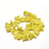 Natural Lemon Jade Nuggets Bead Strands G-P073-53-2