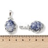 Natural Blue Spot Jasper Oval Pendants G-NH0025-15P-05-3