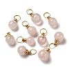 Natural Rose Quartz Openable Perfume Bottle Pendants LS-G-A026-02B-1