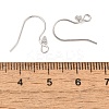 Anti-Tarnish Rhomdium Plated 925 Sterling Silver Micro Pave Single Cubic Zirconia Ear Wire STER-NH0001-66P-3