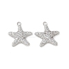 Brass Micro Pave Cubic Zirconia Pendants KK-C086-08P-1