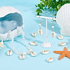 18Pcs 3 Styles Natural Cowrie Shell Pendant PALLOY-GO00044-4
