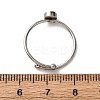 Adjustable 304 Stainless Steel Cuff Ring Components STAS-D372-08P-01-3