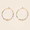 Bohemian Handmade Glass Beaded Hoop Earrings RN1446-5-1