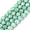 Ombre Effect Dyed Electroplate Opaque Glass Beads Strands EGLA-Q130-01A-09-1