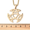 201 Stainless Steel Viking Triquetra Knot Pendant Necklaces NJEW-H065-06G-3