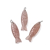 Natural Mixed Stone Carved Pendants G-G314-01P-2
