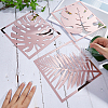 3Pcs Leaf Acrylic Mirror-Like Wall Stickers DIY-WH0304-722A-3