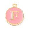 Golden Plated Alloy Enamel Charms ENAM-Q437-14F-1