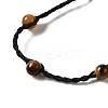 Natural Tiger Eye Braided Bead Necklacess NJEW-K258-06A-2