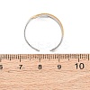 304 Stainless Steel Double Color Cuff Rings RJEW-S635-01GP-H-01-3