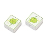 Printed Handmade Porcelain Beads PORC-G016-04R-2