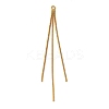 Brass Square Snake Chains Tassel Big Pendants KK-G510-02G-1