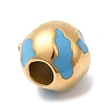 304 Stainless Steel Enamel European Beads STAS-D153-31G-2
