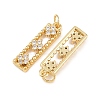 Brass Micro Pave Cubic Zirconia Pendants KK-Z146-30G-2