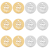 12Pcs 2 Style 304 Stainless Steel Charms STAS-HY0001-25-1