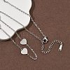 304 Stainless Steel Link Chain Necklaces for Women Men NJEW-K292-01F-P-3