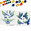 1 Set PET Hollow Out Drawing Painting Stencils DIY-MA0004-33B-1