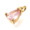 Brass Micro Pave Cubic Zirconia Pendants KK-D356-08C-G-2