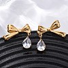 304 Stainless Steel Rhinestone Stud Earrings EJEW-Z098-09G-2