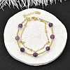 Natural Amethyst Bracelets BJEW-D330-01G-05-1