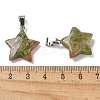 Natural Unakite Pendants G-B127-12P-12-3