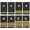 4 Pairs 4 Styles Polyester Public Security Star Epaulettes DIY-BC0015-73-1