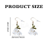 1 Pair 925 Sterling Silver Flower Dangle Earrings EJEW-LP0007-095-2