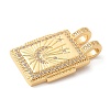 Brass Micro Pave Cubic Zirconia Pendants KK-U053-20G-04-2