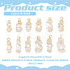 12Pcs Natural Quartz Crystal Copper Wire Wrapped Pendants PALLOY-FG0001-02A-2