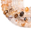 Natural Yellow Hematoid Quartz/Golden Healer Quartz Beads Strands G-C259-A40-5x8mm-4