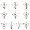 60Pcs 10 Colors Acrylic Pendants PALLOY-CJ00098-1